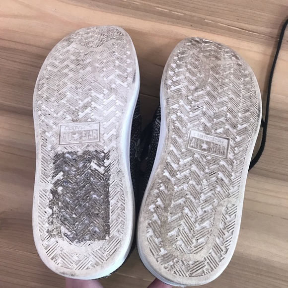 converse one star pony hair leopard print sneakers